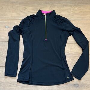 Lilly Pulitzer Black and Pink Luxletic Top size medium